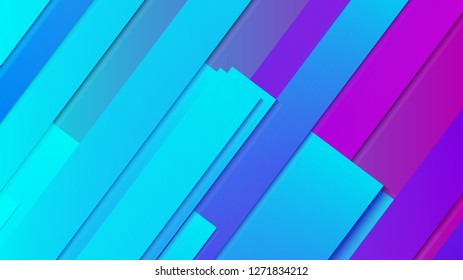 abstract geometric background line with color gradient blue and pink