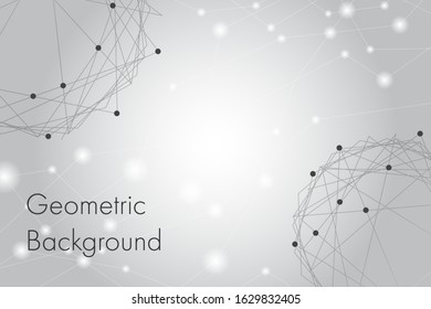 Abstract geometric background with line and glowing dot for presentation layout, brochure, flyer, backdrop design.