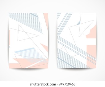 abstract geometric background. line and strict figures. flyer template. a4 poster. light colors. skin tone. odd figure and line. Background for your text. art geometric pattern
