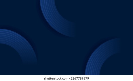 Abstract geometric background. Linear arc on navy background