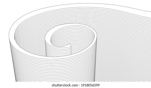 abstract geometric background linear structure 3d rendering