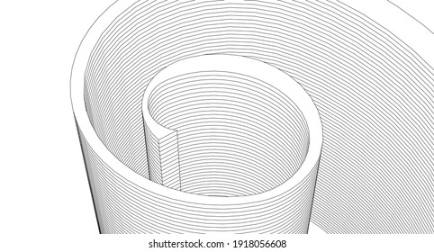 abstract geometric background linear structure 3d rendering