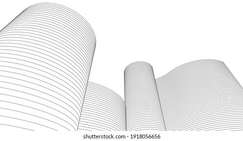 abstract geometric background linear structure 3d rendering