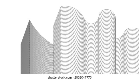  abstract geometric background linear structure 3d rendering