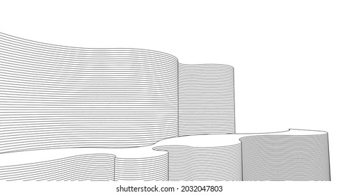  abstract geometric background linear structure 3d rendering