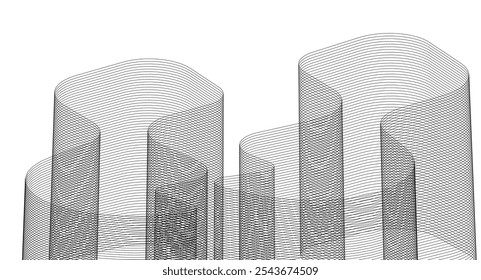 abstrato geométrico fundo linear estrutura 3d renderização	