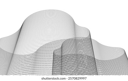 abstract geometric background linear structure 3d rendering	