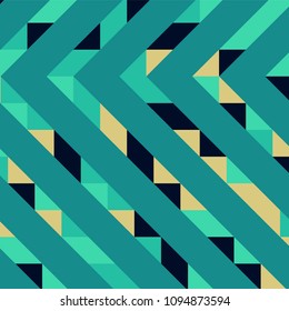 Abstract geometric background with lines of colored triangles. Can be used as poster, banner, border, background, Wallpaper, card, print and etc. Eps10 vector.