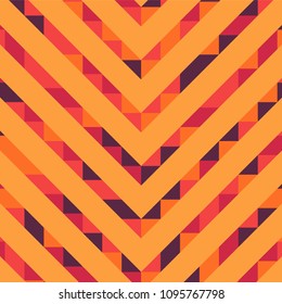 Abstract geometric background with lines of colored triangles. Can be used as poster, banner, border, background, Wallpaper, card, print and etc. Eps10 vector.