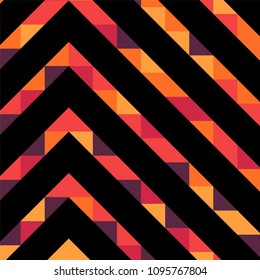 Abstract geometric background with lines of colored triangles. Can be used as poster, banner, border, background, Wallpaper, card, print and etc. Eps10 vector.