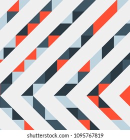 Abstract geometric background with lines of colored triangles. Can be used as poster, banner, border, background, Wallpaper, card, print and etc. Eps10 vector.