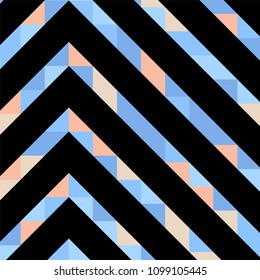 Abstract geometric background with lines of colored triangles. Can be used as poster, banner, border, background, Wallpaper, card, print and etc. Eps10 vector.