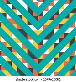 Abstract geometric background with lines of colored triangles. Can be used as poster, banner, border, background, Wallpaper, card, print and etc. Eps10 vector.