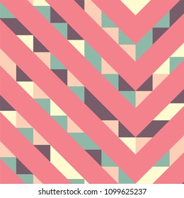 Abstract geometric background with lines of colored triangles. Can be used as poster, banner, border, background, Wallpaper, card, print and etc. Eps10 vector.