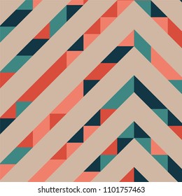 Abstract geometric background with lines of colored triangles. Can be used as poster, banner, border, background, Wallpaper, card, print and etc. Eps10 vector.