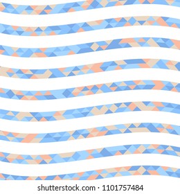Abstract geometric background with lines of colored triangles. Can be used as poster, banner, border, background, Wallpaper, card, print and etc. Eps10 vector.