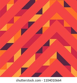 Abstract geometric background with lines of colored triangles. Can be used as poster, banner, border, background, Wallpaper, card, print and etc. Eps10 vector.