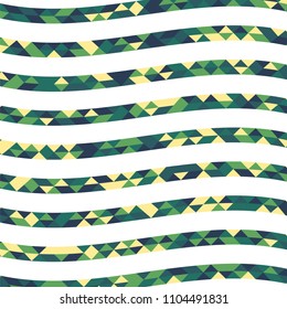 Abstract geometric background with lines of colored triangles. Can be used as poster, banner, border, background, Wallpaper, card, print and etc. Eps10 vector.