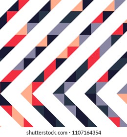 Abstract geometric background with lines of colored triangles. Can be used as poster, banner, border, background, Wallpaper, card, print and etc. Eps10 vector.
