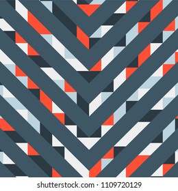 Abstract geometric background with lines of colored triangles. Can be used as poster, banner, border, background, Wallpaper, card, print and etc. Eps10 vector.