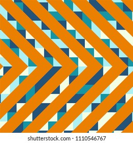 Abstract geometric background with lines of colored triangles. Can be used as poster, banner, border, background, Wallpaper, card, print and etc. Eps10 vector.