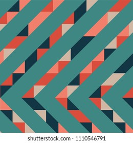 Abstract geometric background with lines of colored triangles. Can be used as poster, banner, border, background, Wallpaper, card, print and etc. Eps10 vector.