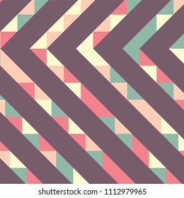 Abstract geometric background with lines of colored triangles. Can be used as poster, banner, border, background, Wallpaper, card, print and etc. Eps10 vector.