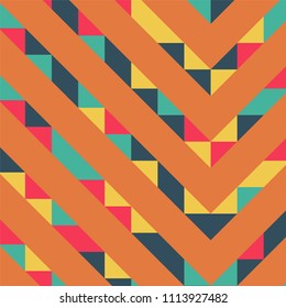 Abstract geometric background with lines of colored triangles. Can be used as poster, banner, border, background, Wallpaper, card, print and etc. Eps10 vector.