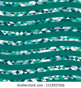 Abstract geometric background with lines of colored triangles. Can be used as poster, banner, border, background, Wallpaper, card, print and etc. Eps10 vector.