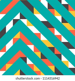 Abstract geometric background with lines of colored triangles. Can be used as poster, banner, border, background, Wallpaper, card, print and etc. Eps10 vector.