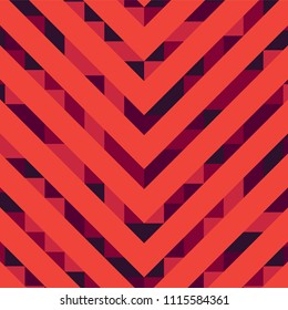 Abstract geometric background with lines of colored triangles. Can be used as poster, banner, border, background, Wallpaper, card, print and etc. Eps10 vector.