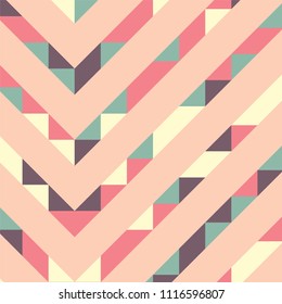 Abstract geometric background with lines of colored triangles. Can be used as poster, banner, border, background, Wallpaper, card, print and etc. Eps10 vector.