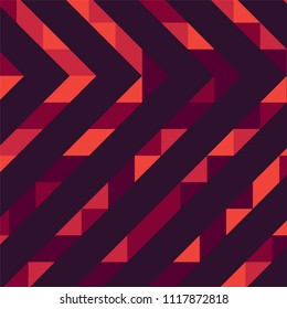 Abstract geometric background with lines of colored triangles. Can be used as poster, banner, border, background, Wallpaper, card, print and etc. Eps10 vector.
