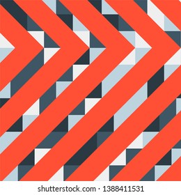 Abstract geometric background with lines of colored triangles. Can be used as poster, banner, border, background, Wallpaper, card, print and etc. Eps10 vector.