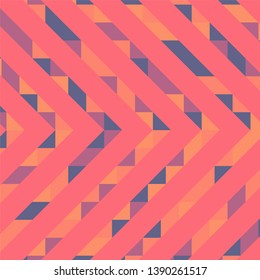Abstract geometric background with lines of colored triangles. Can be used as poster, banner, border, background, Wallpaper, card, print and etc. Eps10 vector.