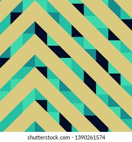 Abstract geometric background with lines of colored triangles. Can be used as poster, banner, border, background, Wallpaper, card, print and etc. Eps10 vector.