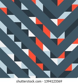 Abstract geometric background with lines of colored triangles. Can be used as poster, banner, border, background, Wallpaper, card, print and etc. Eps10 vector.