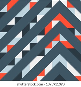 Abstract geometric background with lines of colored triangles. Can be used as poster, banner, border, background, Wallpaper, card, print and etc. Eps10 vector.