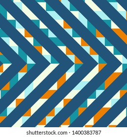 Abstract geometric background with lines of colored triangles. Can be used as poster, banner, border, background, Wallpaper, card, print and etc. Eps10 vector.