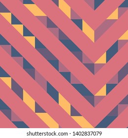 Abstract geometric background with lines of colored triangles. Can be used as poster, banner, border, background, Wallpaper, card, print and etc. Eps10 vector.