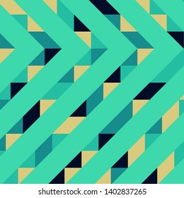 Abstract geometric background with lines of colored triangles. Can be used as poster, banner, border, background, Wallpaper, card, print and etc. Eps10 vector.