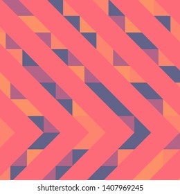 Abstract geometric background with lines of colored triangles. Can be used as poster, banner, border, background, Wallpaper, card, print and etc. Eps10 vector.