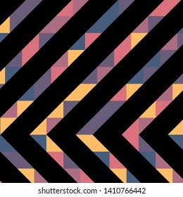 Abstract geometric background with lines of colored triangles. Can be used as poster, banner, border, background, Wallpaper, card, print and etc. Eps10 vector.