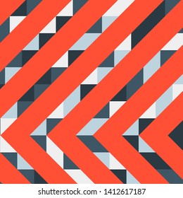 Abstract geometric background with lines of colored triangles. Can be used as poster, banner, border, background, Wallpaper, card, print and etc. Eps10 vector.