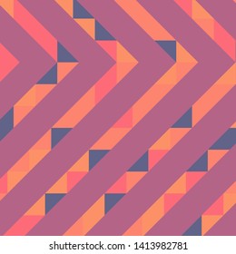 Abstract geometric background with lines of colored triangles. Can be used as poster, banner, border, background, Wallpaper, card, print and etc. Eps10 vector.