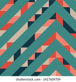 Abstract geometric background with lines of colored triangles. Can be used as poster, banner, border, background, Wallpaper, card, print and etc. Eps10 vector.