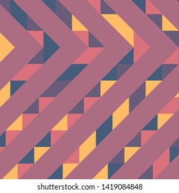 Abstract geometric background with lines of colored triangles. Can be used as poster, banner, border, background, Wallpaper, card, print and etc. Eps10 vector.
