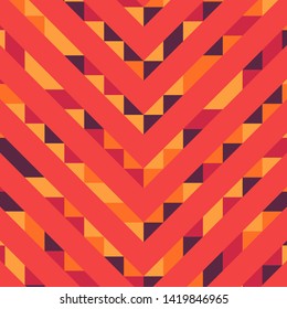 Abstract geometric background with lines of colored triangles. Can be used as poster, banner, border, background, Wallpaper, card, print and etc. Eps10 vector.