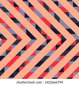 Abstract geometric background with lines of colored triangles. Can be used as poster, banner, border, background, Wallpaper, card, print and etc. Eps10 vector.