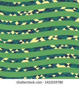 Abstract geometric background with lines of colored triangles. Can be used as poster, banner, border, background, Wallpaper, card, print and etc. Eps10 vector.